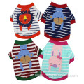 New Autumn striped cotton cartoon printing pet clothes